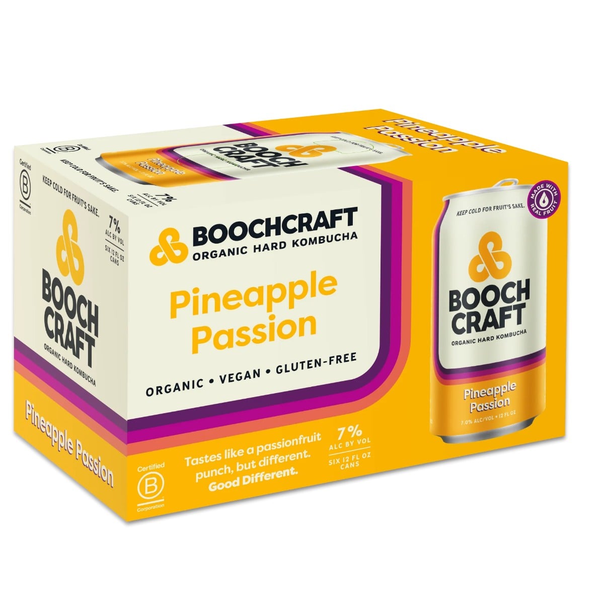 BOOCHCRAFT 6PK PASSION PINEAPPLE
