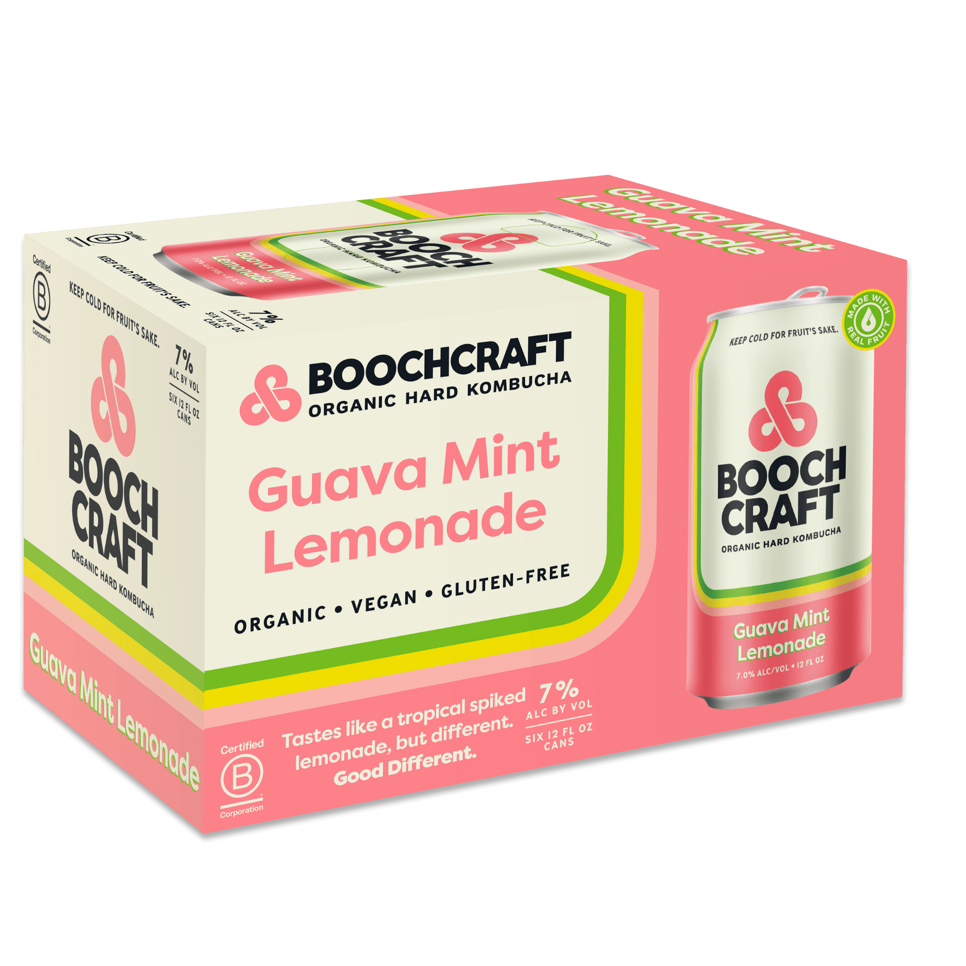 BOOCHCRAFT 6PK GUAVA LEMONADE