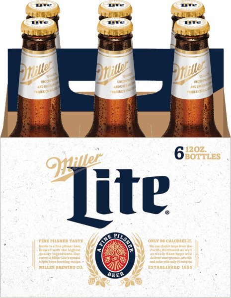 MILLER LITE 12OZ 6PK BOT